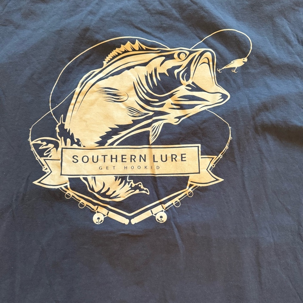 Southern Lure T-Shirt Navy Blue Size XL Men’s Shirt